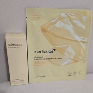 Mixsoon Soybean Milk Serum + MedicubeTurmeric Brightening Gel Mask - Yellow